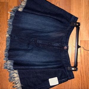 Jean flare skirt